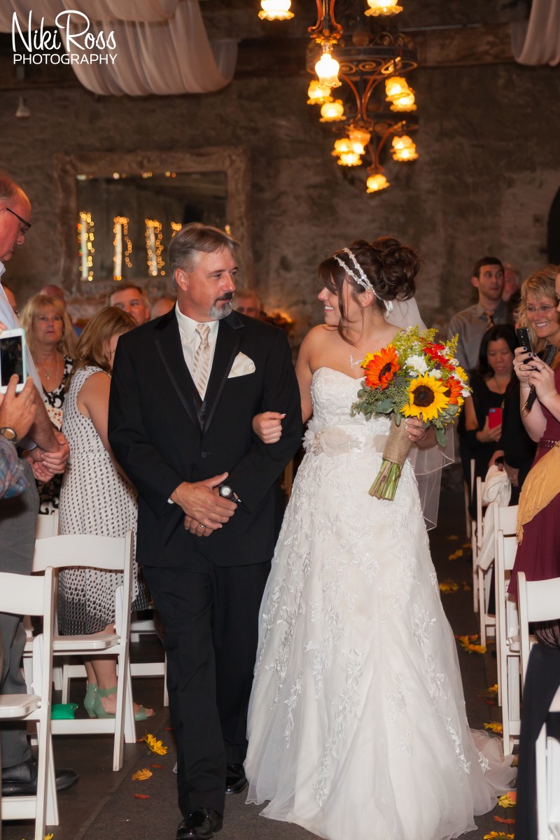 wedding ceremony at miners foundry